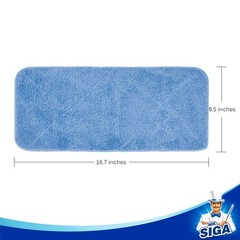 MR.SIGA Professional Microfiber Mop Size: 42cm X 23cm, Blue – Pad Refills