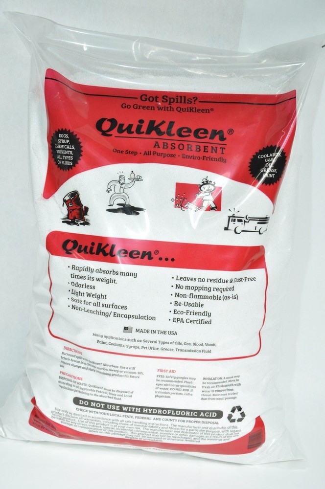 Quikleen Absorbent 20″x30″ Bag Light Weight Multi Purpose: Oils, Fuels, Solvents