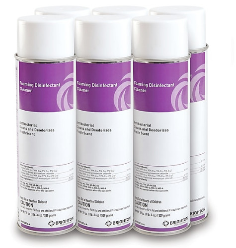 Brighton Foaming Disinfectant Cleaner 19 oz 12 Cans EPA 706-65-86226 BPR50873ACT