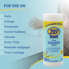Zep Home Pro Clean Eraser Wipes 50 count- R59112- Removes 1 Count (Pack of 1)