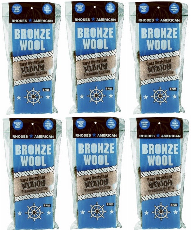 (6) Homax 123101 3 pack Medium Bronze Wool Pads