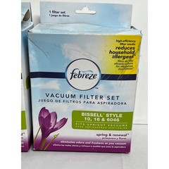 2 – Febreze Vacuum Filter Set Bissell 10 16 6046 Spring Renewal Odor Eliminating