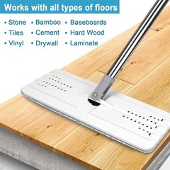 BOSHENG Mop and Bucket with White Set 3 Pads,