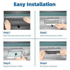 CF11966 Cabin Air Filter HEPA Air Conditioner with Activated Carbon Replaceme…