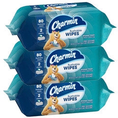 Charmin Freshmates Flushable Wipes (Pack of 3) 80Ct
