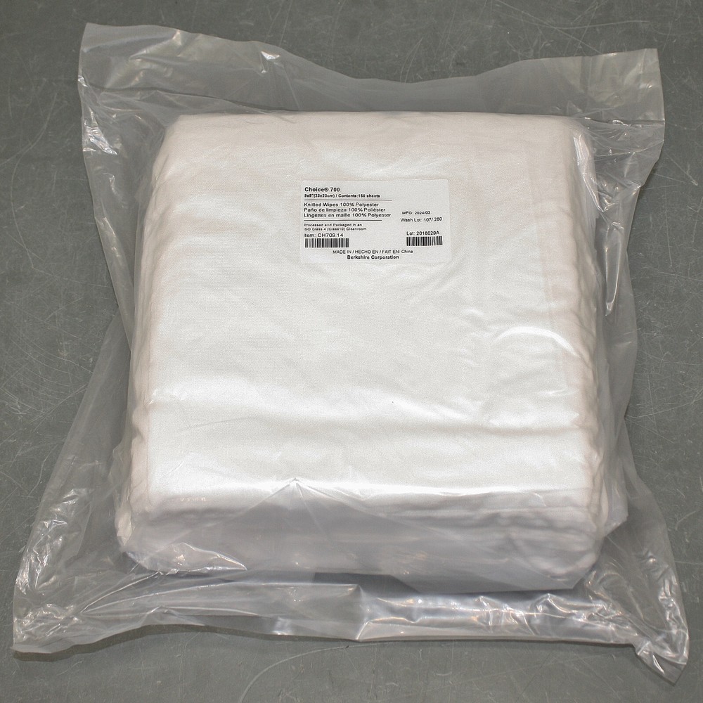 (150) Berkshire Choice 700 Cleanroom Wipes CH709.14, 9″ x 9″, ISO 3, Class 1