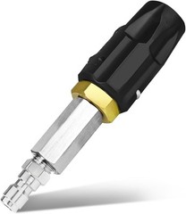 2-3 GPM High Pressure Twist Nozzle, Adjustable Downstream Soft Wash Black