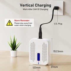 Rechargeable Small Dehumidifier, Pack of 2, Portable Mini Dehumidifier for Ba…