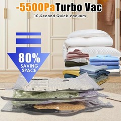 18 Pack Vacuum Storage Bags for Travel with Rechargeable Cordless Pump, Vacuum