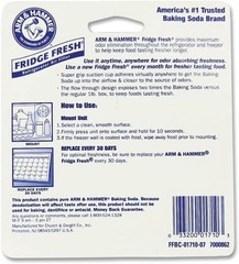 Arm & Hammer Fridge Fresh Baking Soda Refrigerator Air Filter, Unscented *NEW*