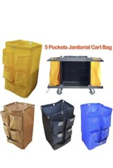 Replacement Janitorial Cart Bag,Waterproof High Capacity Thickened Housekeeping