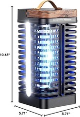 Bug Zapper Outdoor with Dual LED Lights, 15W Mosquito Zapper 4200V Elec