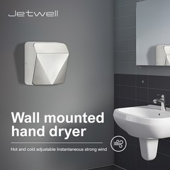 JETWELL Upgrade HEPA Filter HighSpeed Commercial Stainless Steel Auto Hand Dryer