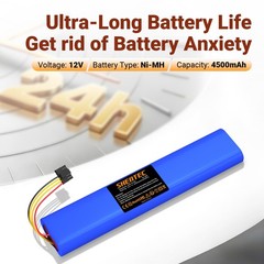 Shentec 4.5Ah 12V Ni-Mh Battery Compatible with Neato Botvac Series 70e 75…