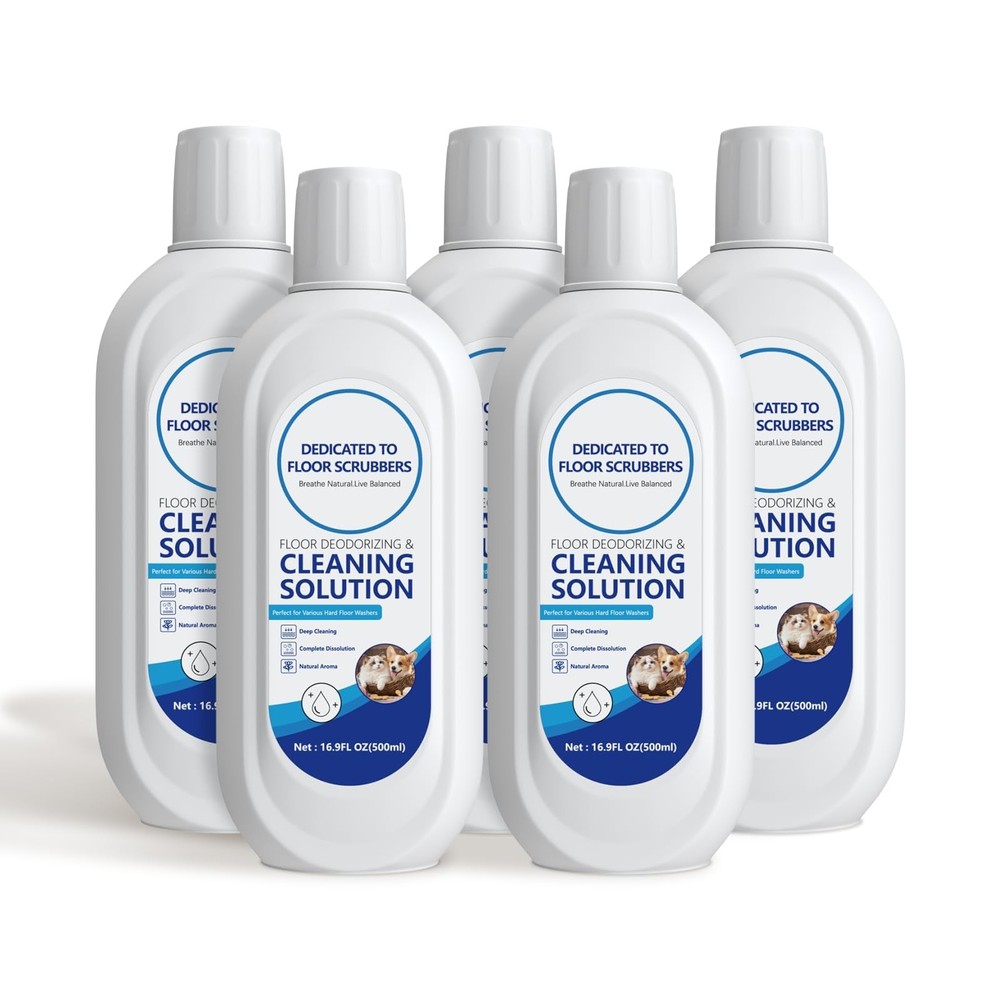 5 Bottle Multi-Surface Floor Cleaning Solution 16.9 Fl Oz (Pack of 5)