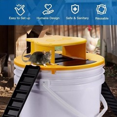 4-PACK Bucket Lid Mouse Rat Trap Bucket Mousetrap Catcher US FAST SHIPPING