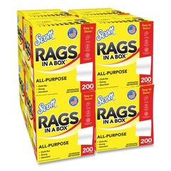 Scott 75260CT 12″ x 9″ POP-UP Rags in a Box – White (1600/Carton) New