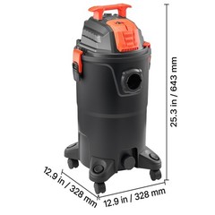 8 Gallon Wet Dry Vacuum, 4.5 HP Portable with Self – Cleaning Dual Filter, 900W