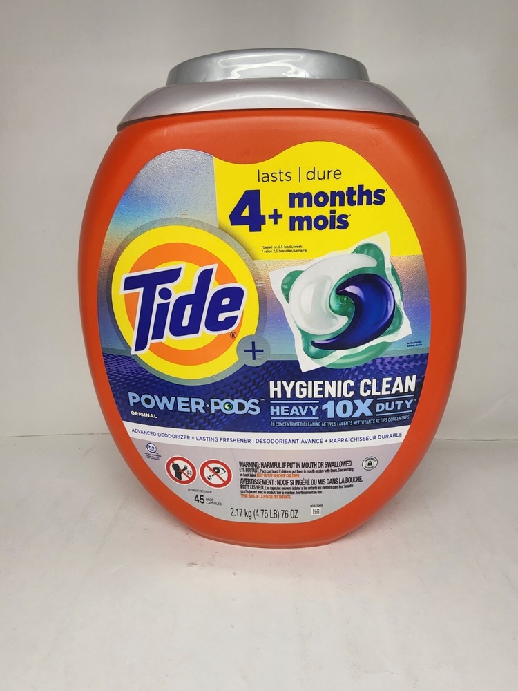 Hygienic Clean Heavy 10x Duty Power Pods, Original Scent, 76 oz Tub, 45 Pods,