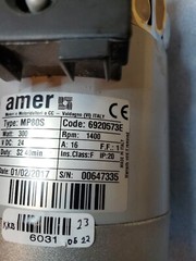 AMER MP80S/2 300W, 24VDC. 1400RPM 6920573E IN*STOCK*USA READY*TO*SHIP