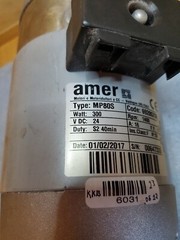 AMER MP80S/2 300W, 24VDC. 1400RPM 6920573E IN*STOCK*USA READY*TO*SHIP