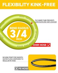 POHIR 25ft Pressure Washer Hose – 4000 PSI High Pressure Replacement Hose, M2…