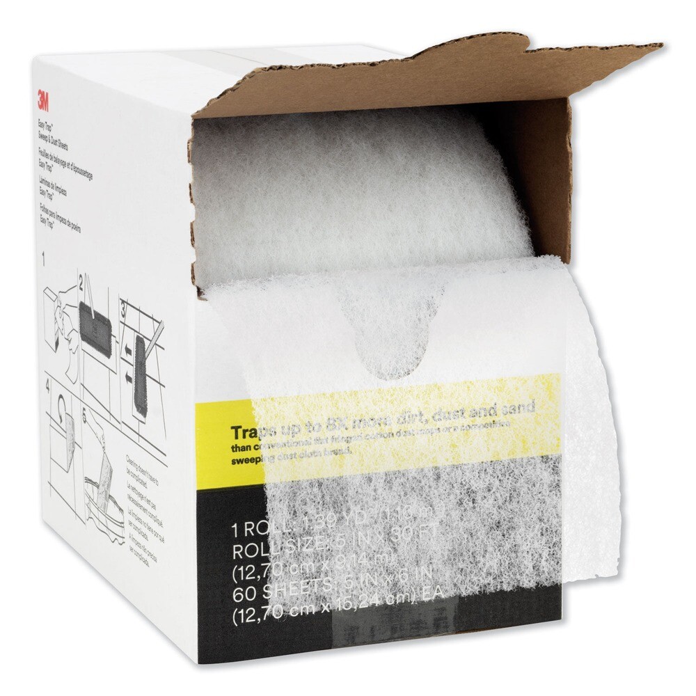 3M 59032W 5 in. x 30 ft. Easy Trap Duster – White (1/Box) New