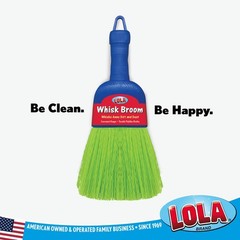LOLA Whisk Broom, Hand Brush, 2 Pack, Durable Bristles, Whisks 2 Green