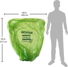 Reli. Biodegradable 40-45 Gallon Trash Bags 250 Count Bulk ASTM D6954 Green