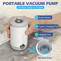 Travel Vacuum Storage Bags with Rechargeable Air Pump, 15 Pack Portable Space
