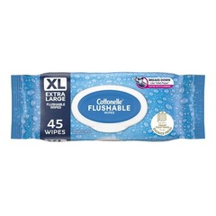 Cottonelle XL Flushable Wet Wipes – 1 Flip-Top 45 Count (Pack of 1), White