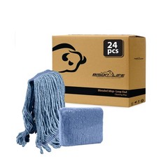 KLEEN HANDLER HEAVY DUTY Commercial Mop Head Replacement, Wet Industrial Blue…