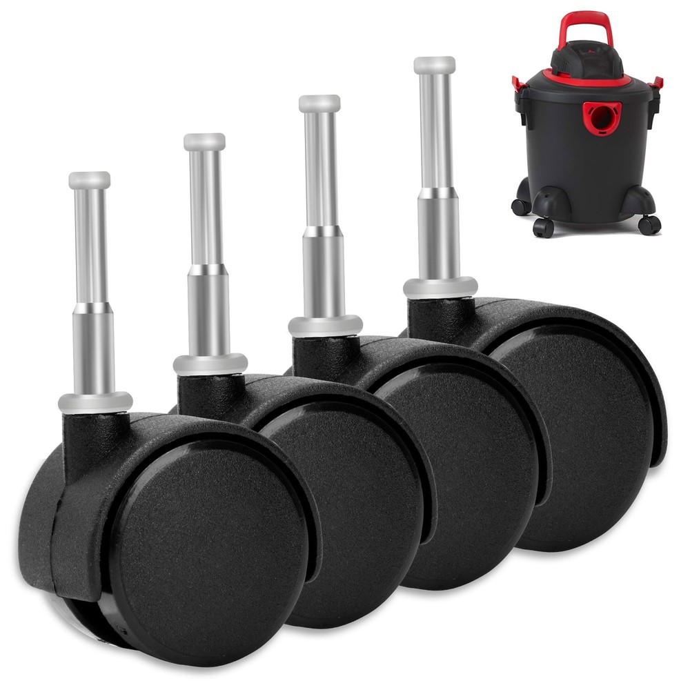 FENXDN 4 Pack 6774200 4201796 Caster Wheels for Shop Vac Vacuum Cleaner Black