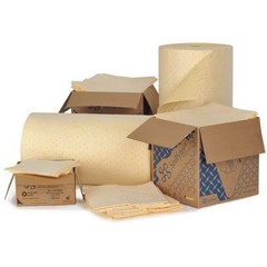 Spilfyter S2-75 Sorbent Pad, 30 Gal, 16 In X 18 In, Harsh Chemicals, Yellow,