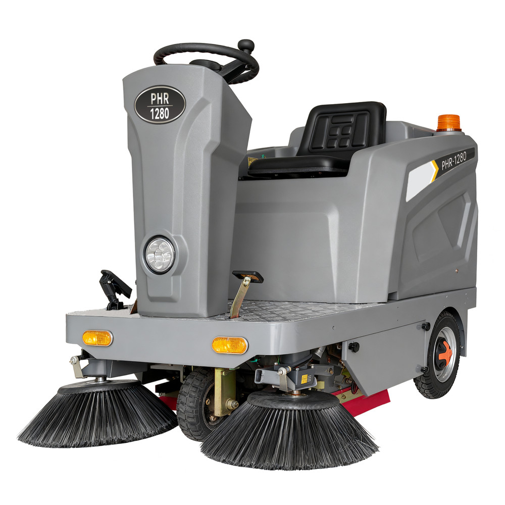 Ride-on Floor Sweeper Machine 50.4″ 26.5 Gallon Dustbin 92600 Sqft/h Efficiency