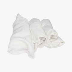 White Fleece 100% Cotton Cleaning Rags – 25 lbs. box – Multipurpose Cleaning