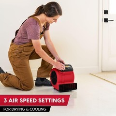 3 Speed Floor Fan 156W 550CFM Air Mover Utility Blower Fan – AM201 1101