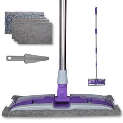 Microfiber Mops for Floor Cleaning ,Wet Dry Flat Mop with Stainless Steel Tel…