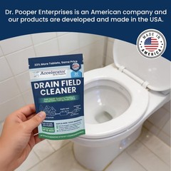 Accelerator by Dr. Pooper Drain Field 5″x5″x5″ box”, White with Blue Specks