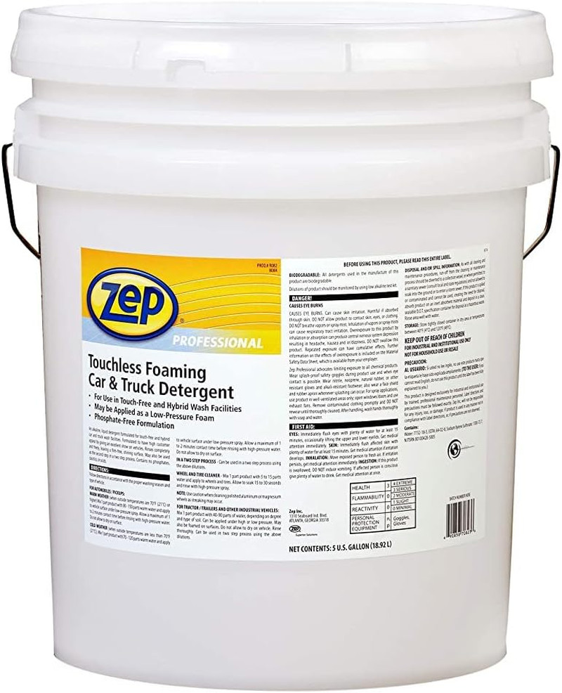 Zep Professional Touchless Vehicle Detergent, 5 Gallon (1-Pack) 1041568, R08235