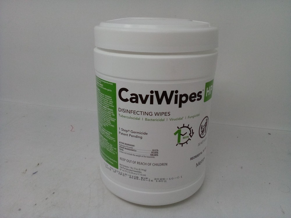 Metrex 16-1100 CaviWipes HP DISINFECTING WIPES 6″x6.75″ 160/Pk