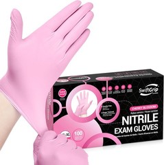 Nitrile Ex Gloves, 4 Mil, Cherry Blossom, Food Safe Gloves