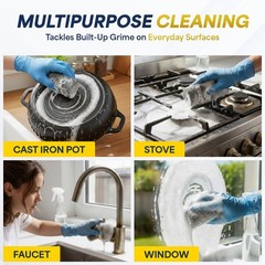 Steel Wool Cleaning & Polishing Kit, 6Pcs 00 & 6Pcs 0000 Steel Wool Pads with…