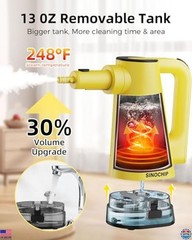 Steam Mops for Floor Cleaning, with 7-in-1 Attachments, 13OZ Water Tank, 23ft