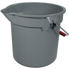Rubbermaid Commercial Fg261400gray 3 1/2 Gal Round Bucket, 11-1/4 In H, 12 In