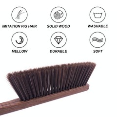 Hand Broom Cleaning Brushes-Soft Bristles Dusting Brush for Black