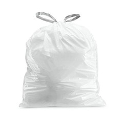 Plasticplace Custom Fit Trash Bags, Compatible 1 Count (Pack of 100), White
