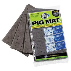 Pig 25306 Sorbent Pad, 42 1/4 Oz, 15 In X 20 In, Universal, Gray, 3 Pk