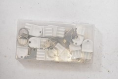 NQUEPN Paper Towel Dispenser Keys Set 20pcs Universal Plastic & Metal Rings