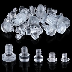 Jeffdad 50 Pcs Glass Table Bumpers – 5 Size Clear 0.31 inch, Transparent